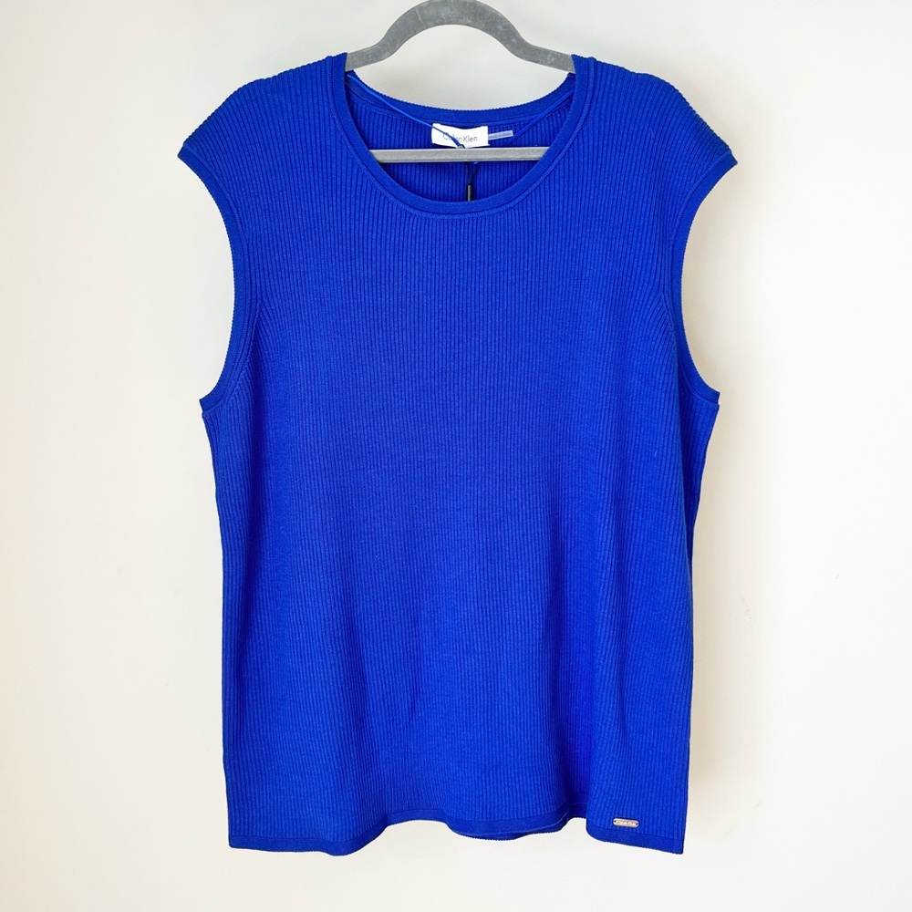 Calvin Klein Ribbed Knit Tee - Picture 2 of 7